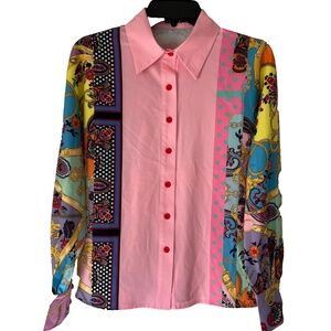 ZCrave Nolita Blouse Pink Retro Designer Style Sz Medium